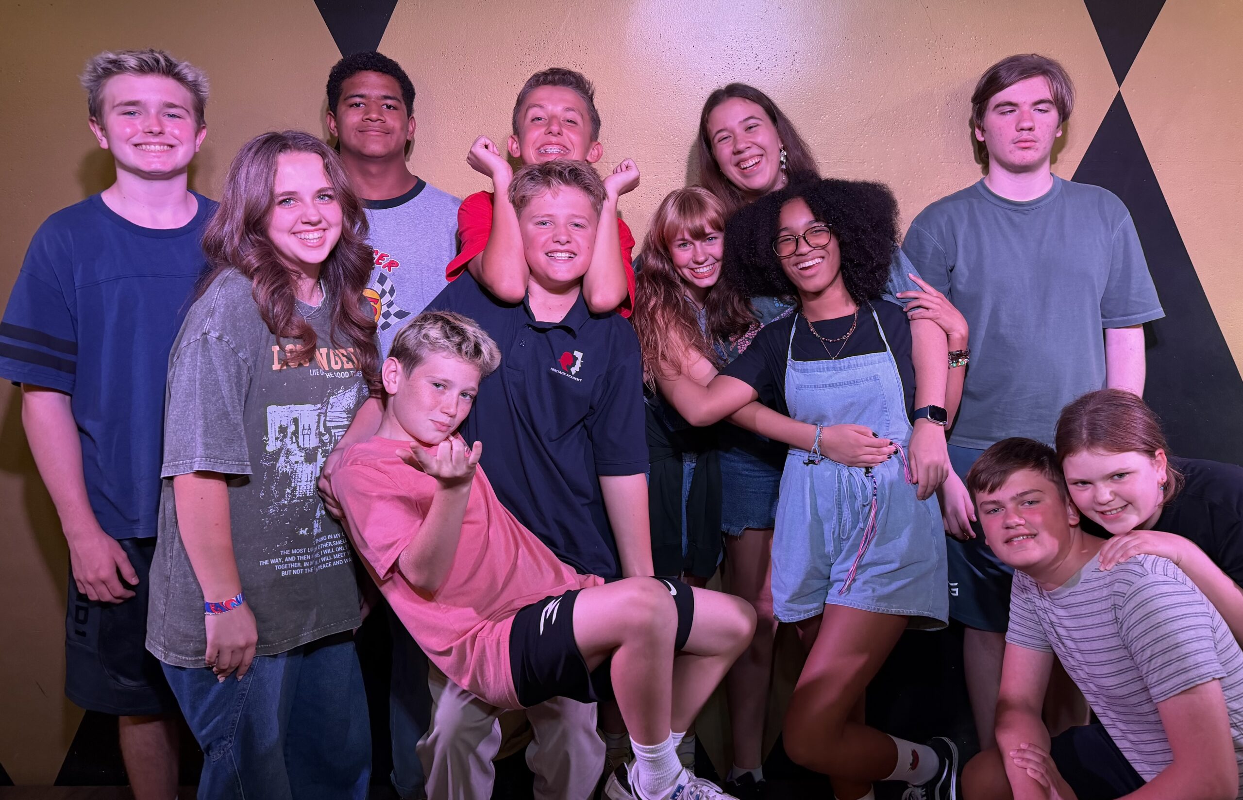 Teens from the Charismatic Connector Advantage program posing together after a session